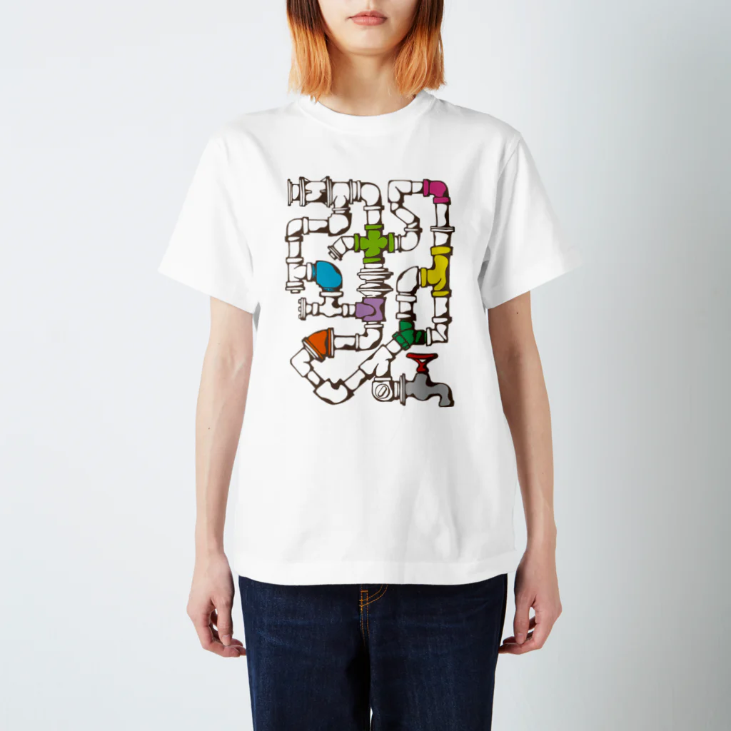 WINKの水道管Ⅳcoll スタンダードTシャツ