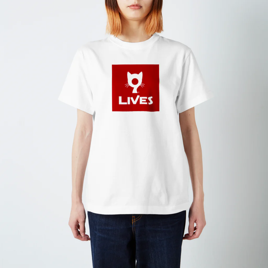 9LIVES 猫たちの王国の9LIIVES logo red Regular Fit T-Shirt