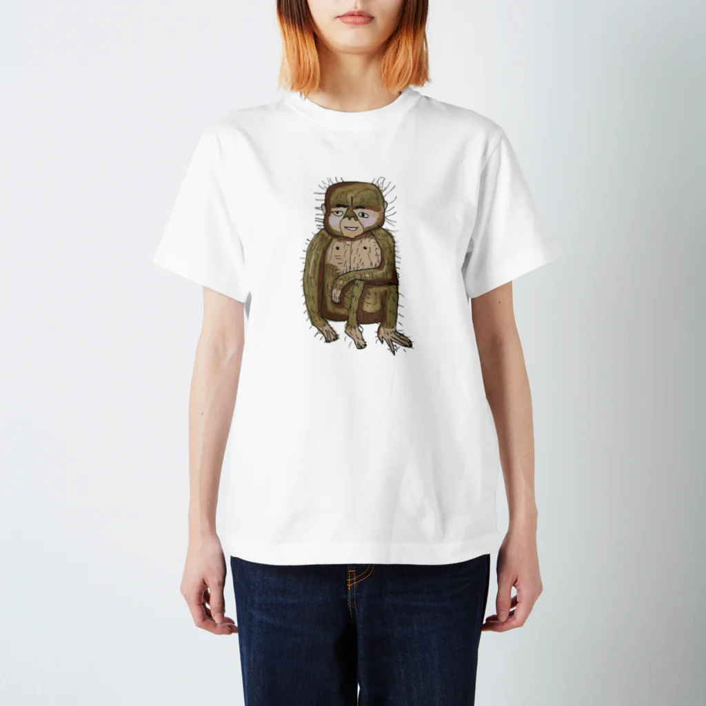 アキタ屋 #ダンボールアート✂︎の猿すぎるサル Regular Fit T-Shirt