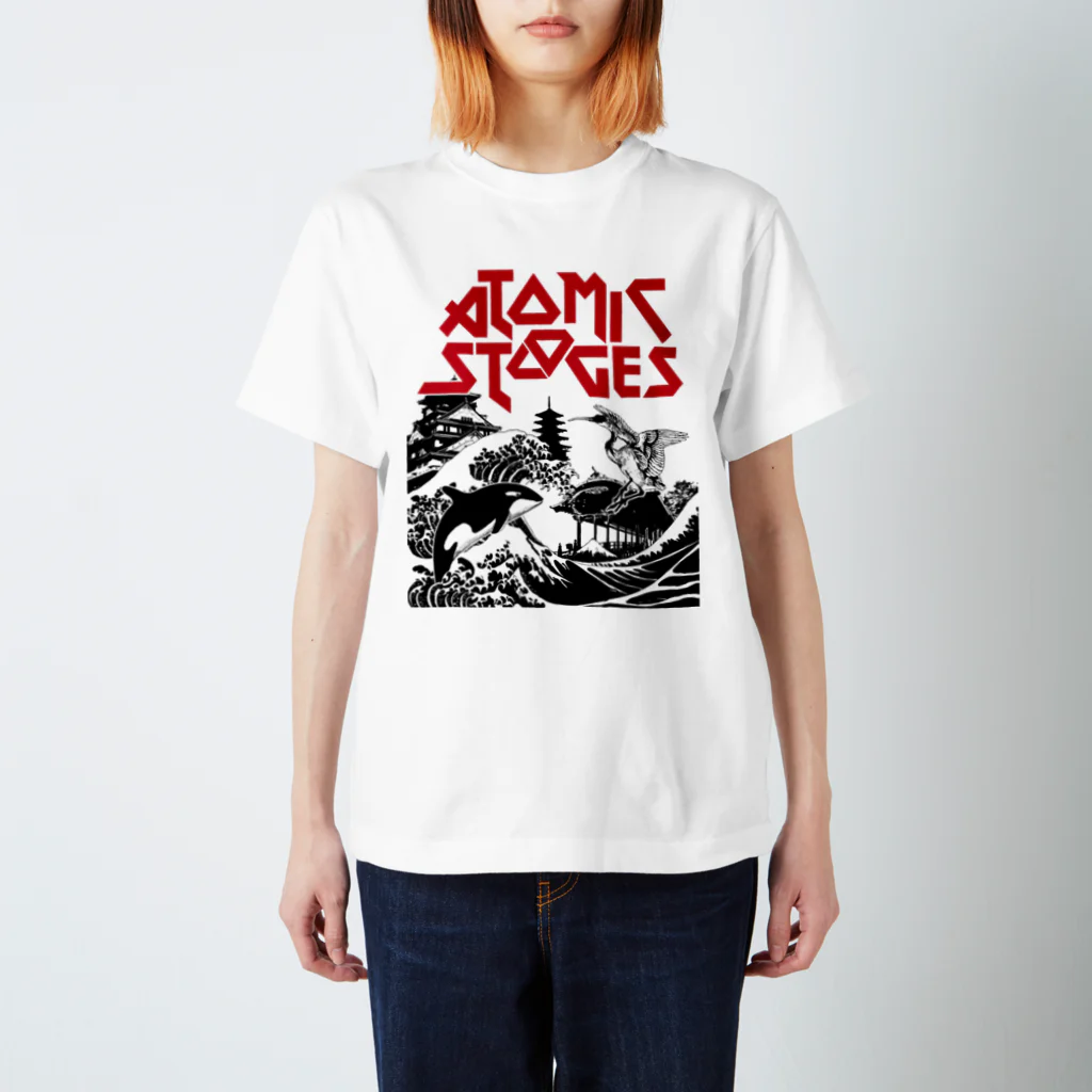 ribol のAtomic stooges JAPAN wear WHITE Regular Fit T-Shirt