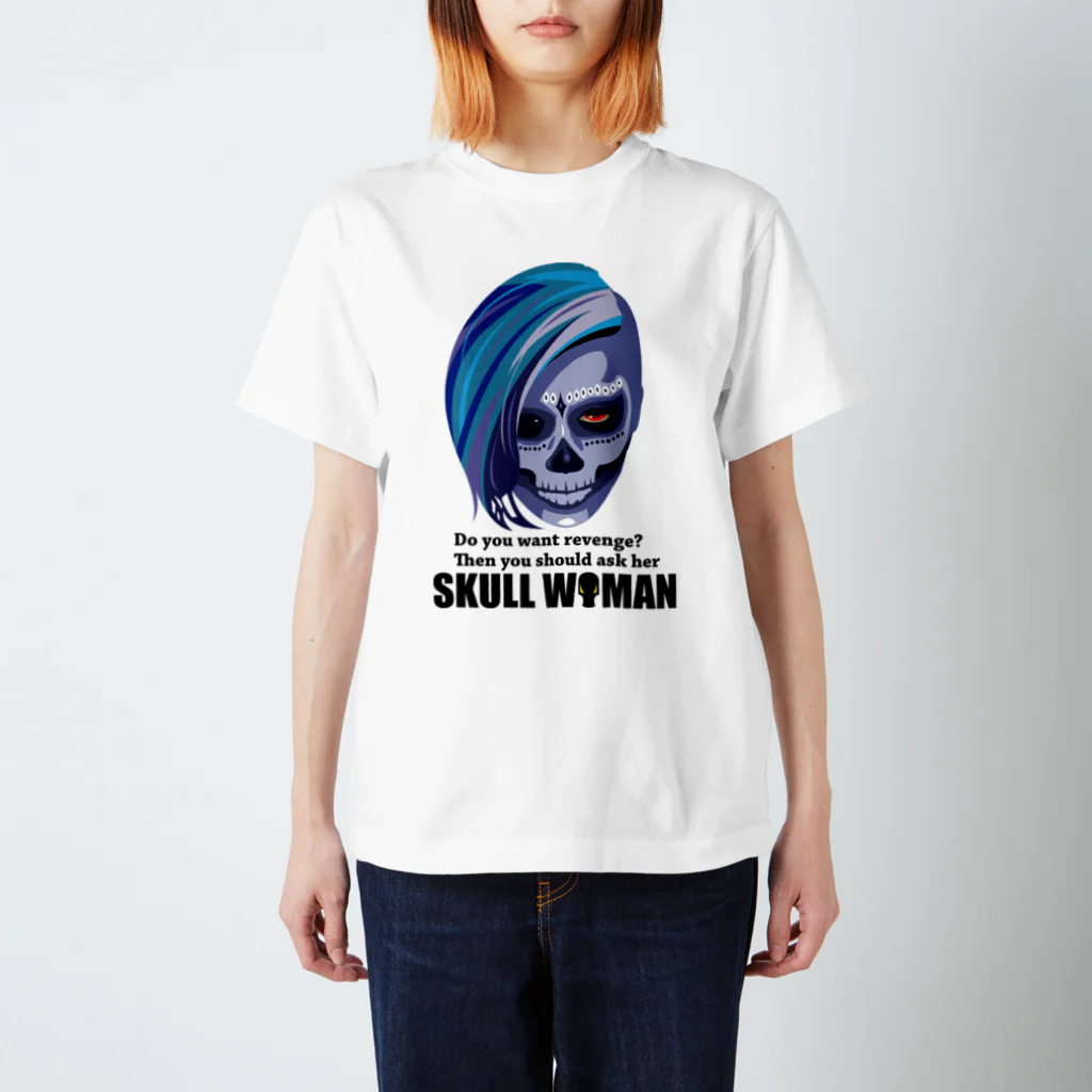 月が輝くこんな夜にのSkull woman スタンダードTシャツ