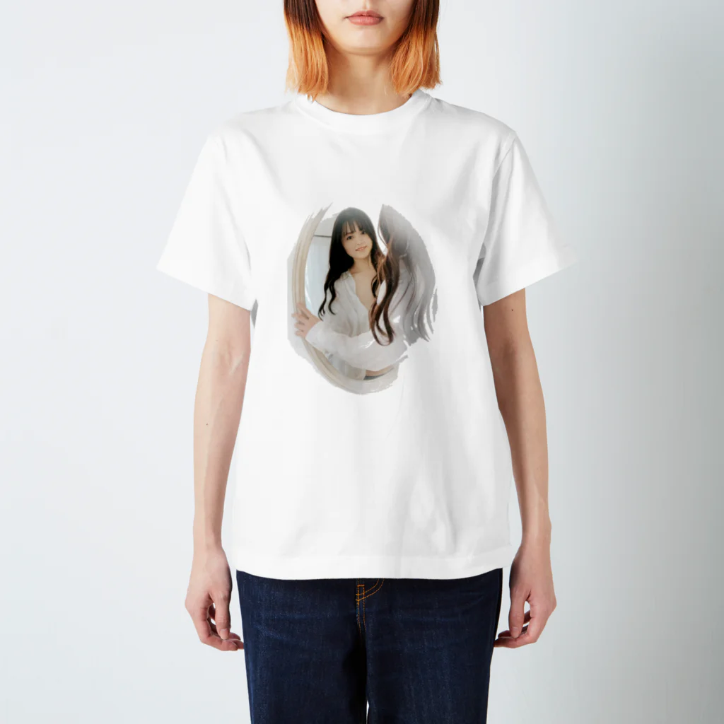 叶夢神社のミラーTシャツ(表面のみ) Regular Fit T-Shirt