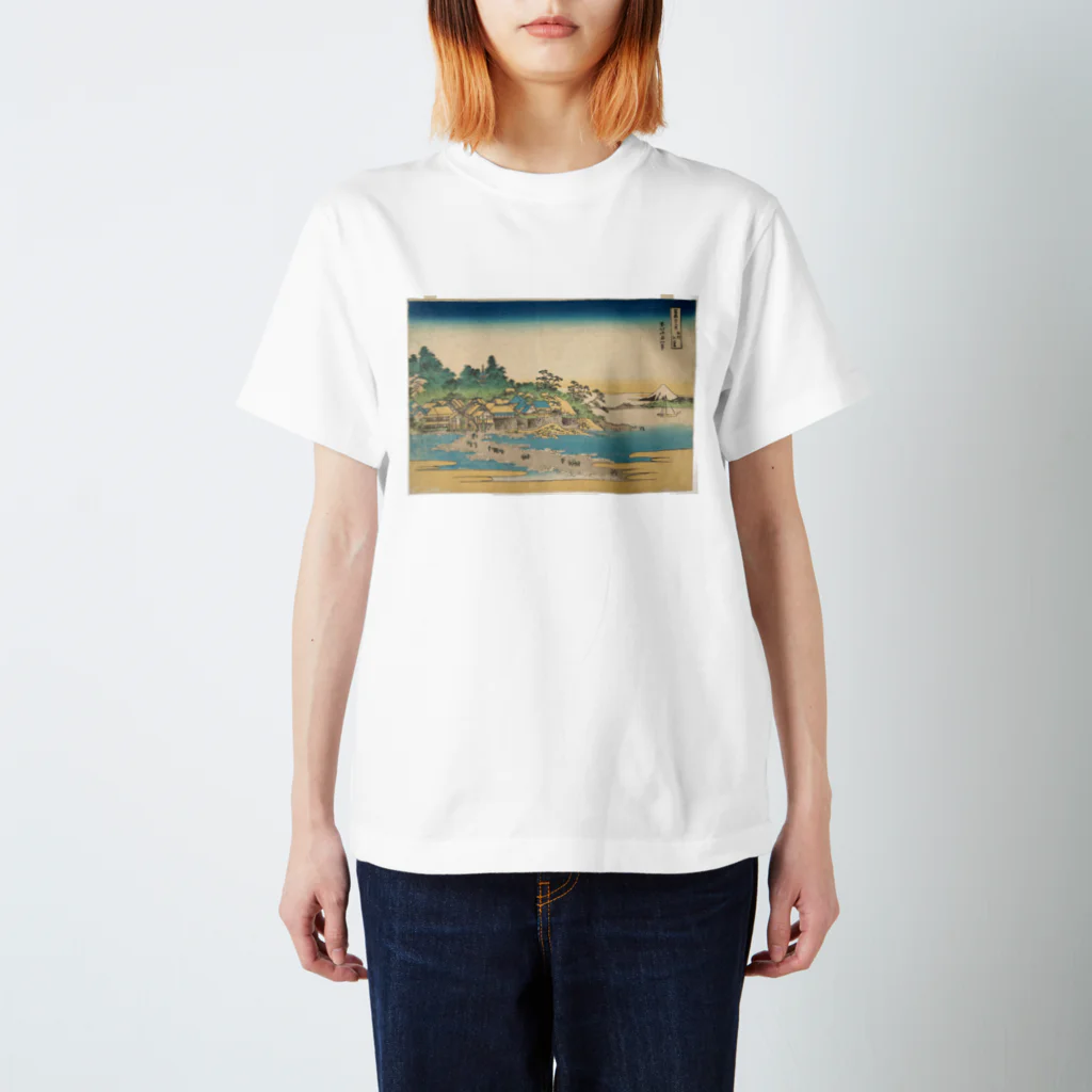 日本の名画の富獄三十六景・相州江の嶌 スタンダードTシャツ