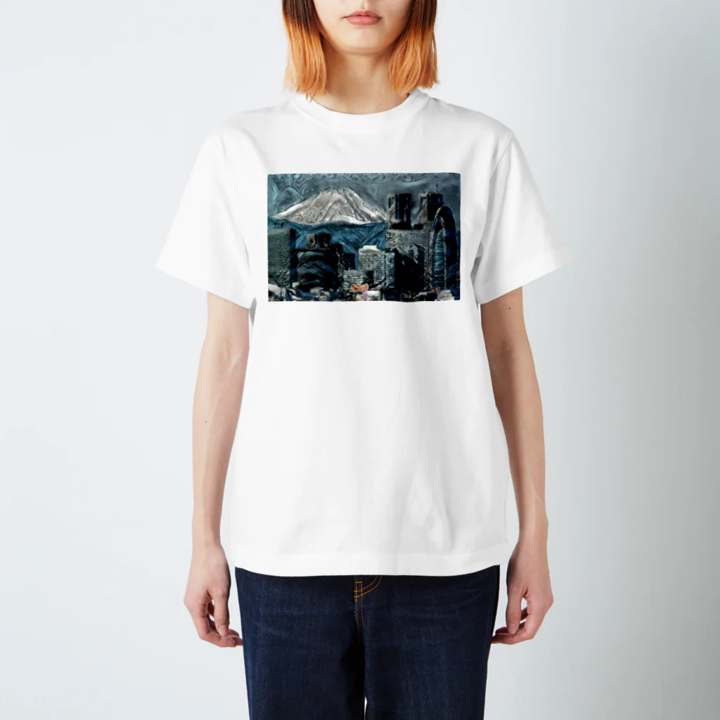 お遊びSHOPのサイケ浮世絵富士 Regular Fit T-Shirt