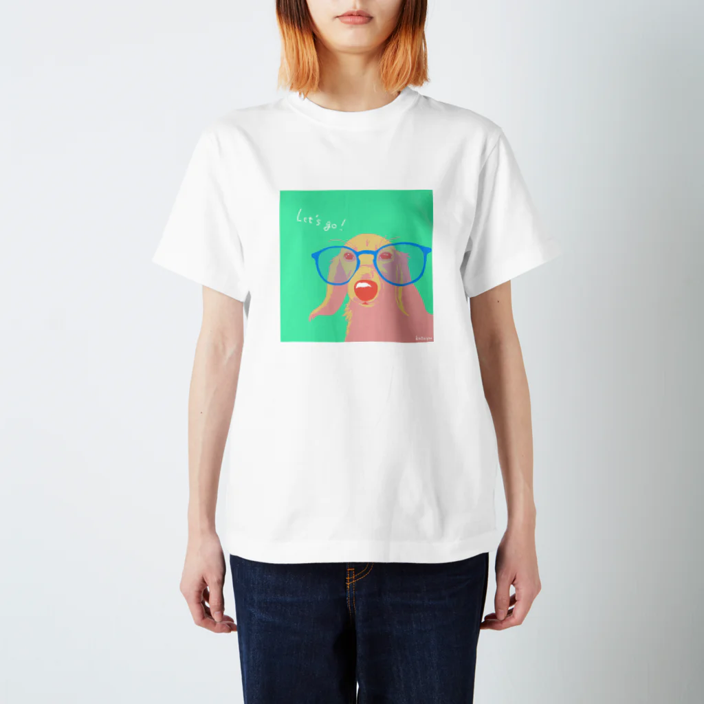 bon-amieのダックスフンドLet’s go犬 スタンダードTシャツ