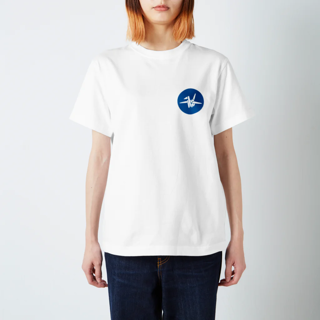 3out-firstの文様 「折り鶴」 Regular Fit T-Shirt