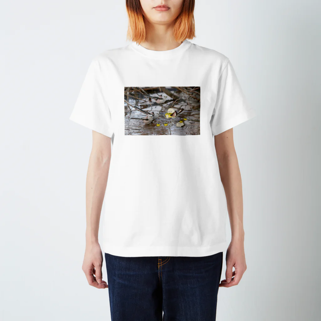 Azma Micaの【ぼく、シマエナガ。×吾妻まいか　コラボ】おじゃまします Regular Fit T-Shirt