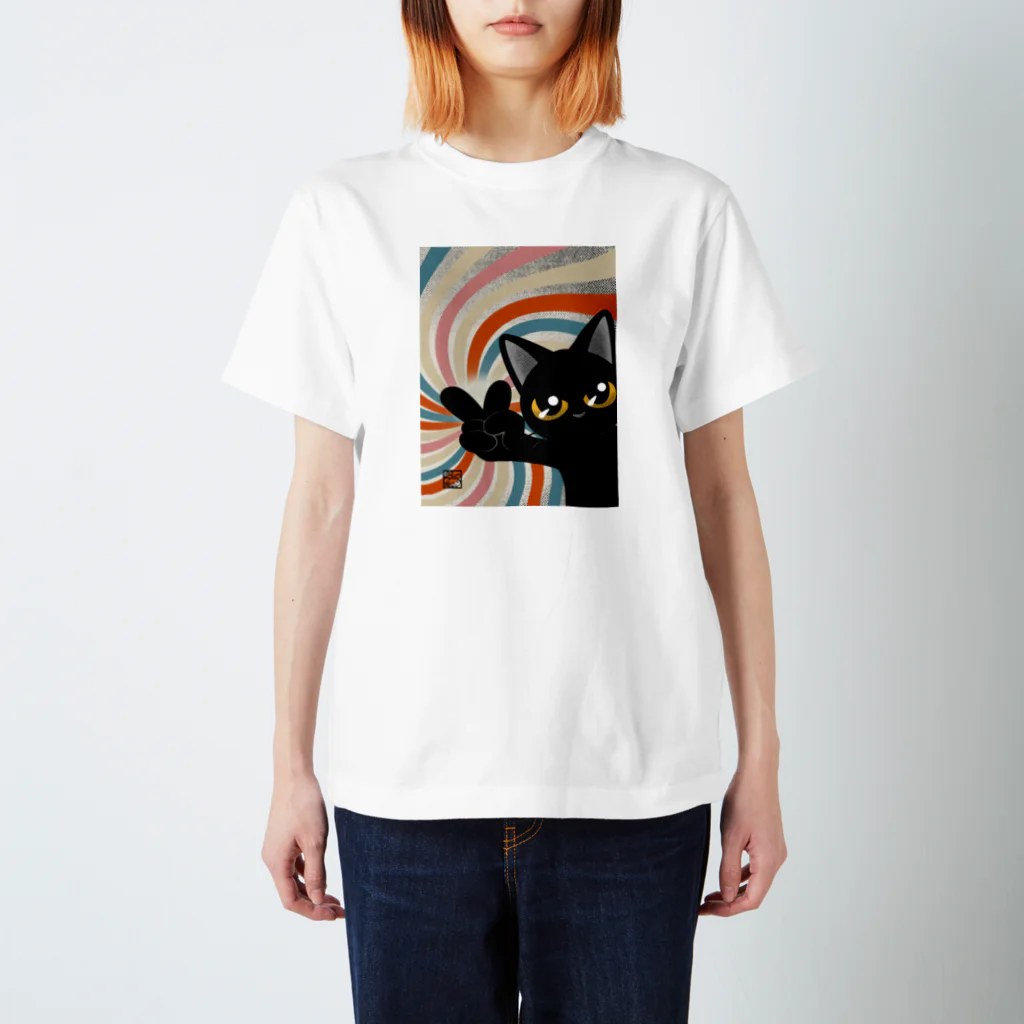 BATKEI ARTのVサイン スタンダードTシャツ