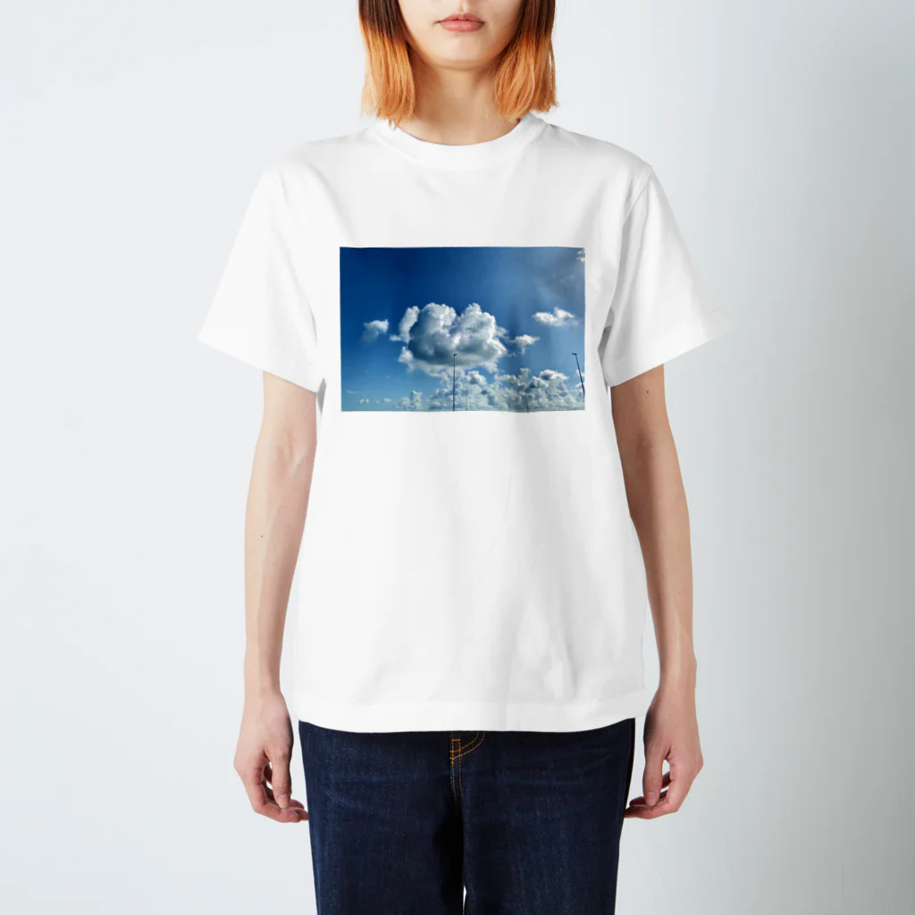 空飛ぶ猫 sakuuのclouds Regular Fit T-Shirt