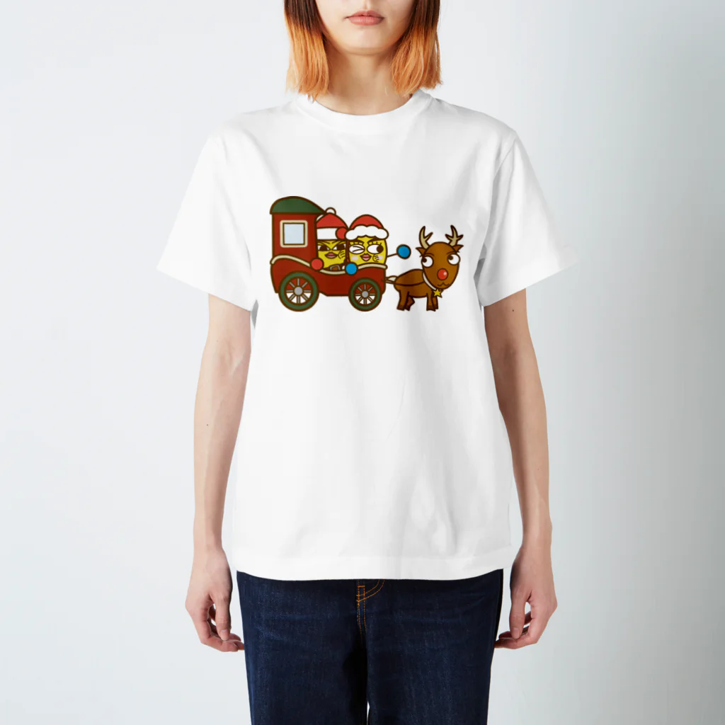 コメビツくんのメグミさんとテドリさんの馬車 スタンダードTシャツ