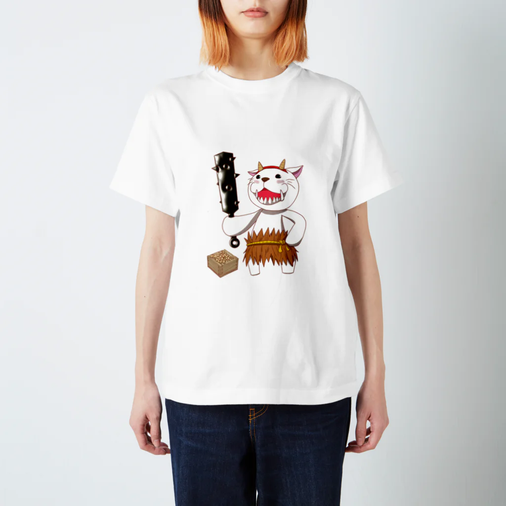 劇団・ハグハグ共和国Shopのはぐにゃん ver.おに スタンダードTシャツ