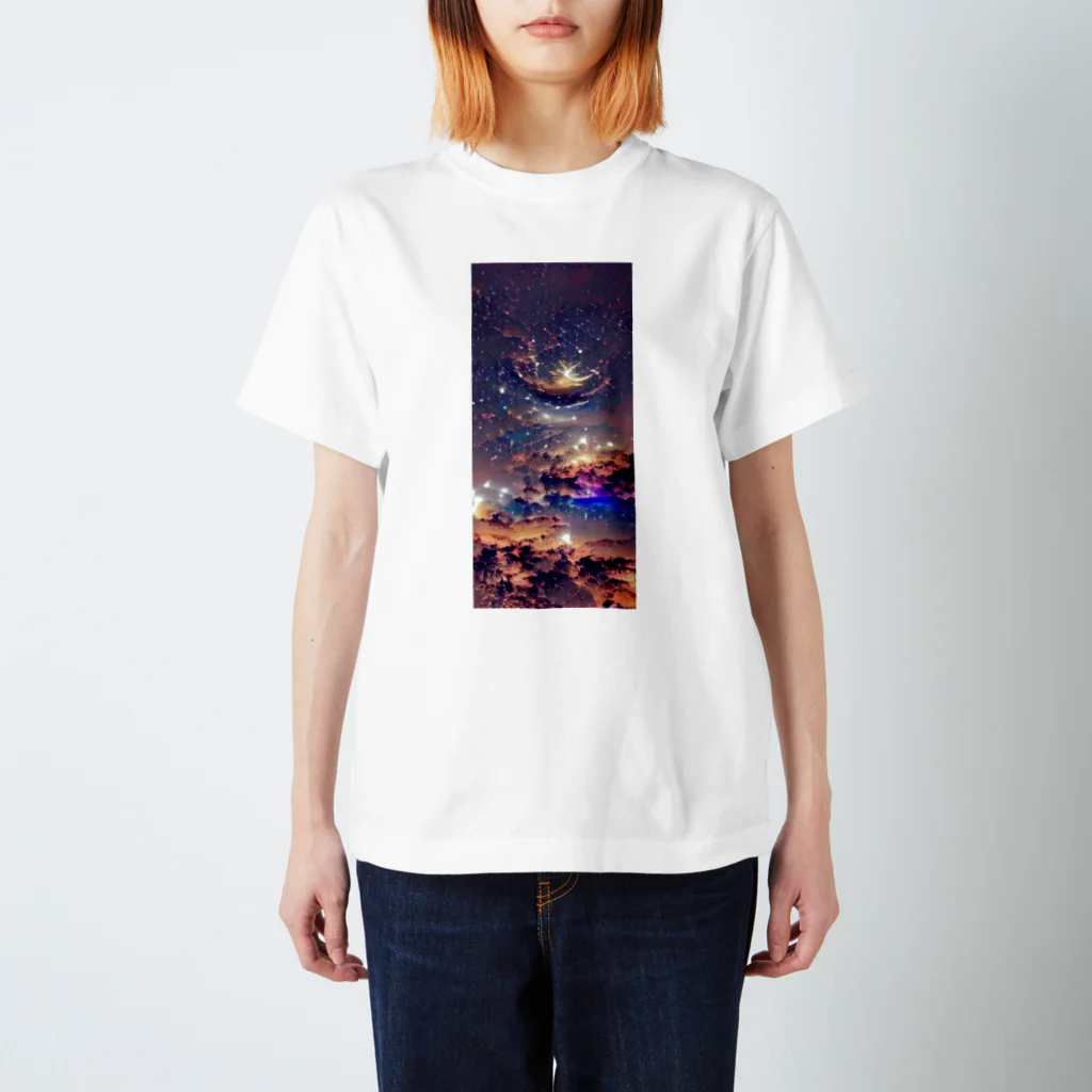 蒼い狐のAIの描いた宇宙 スタンダードTシャツ