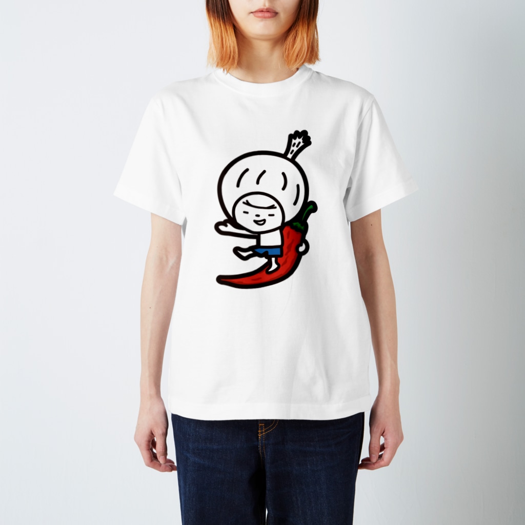 きくのらくがきのとうがらし　きく Regular Fit T-Shirt