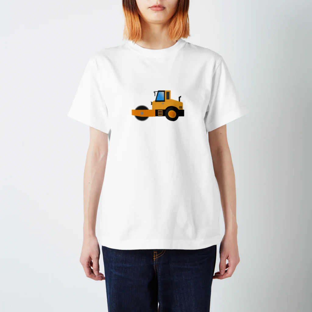 働く車・乗り物Tシャツ／KK商店のロードローラー スタンダードTシャツ