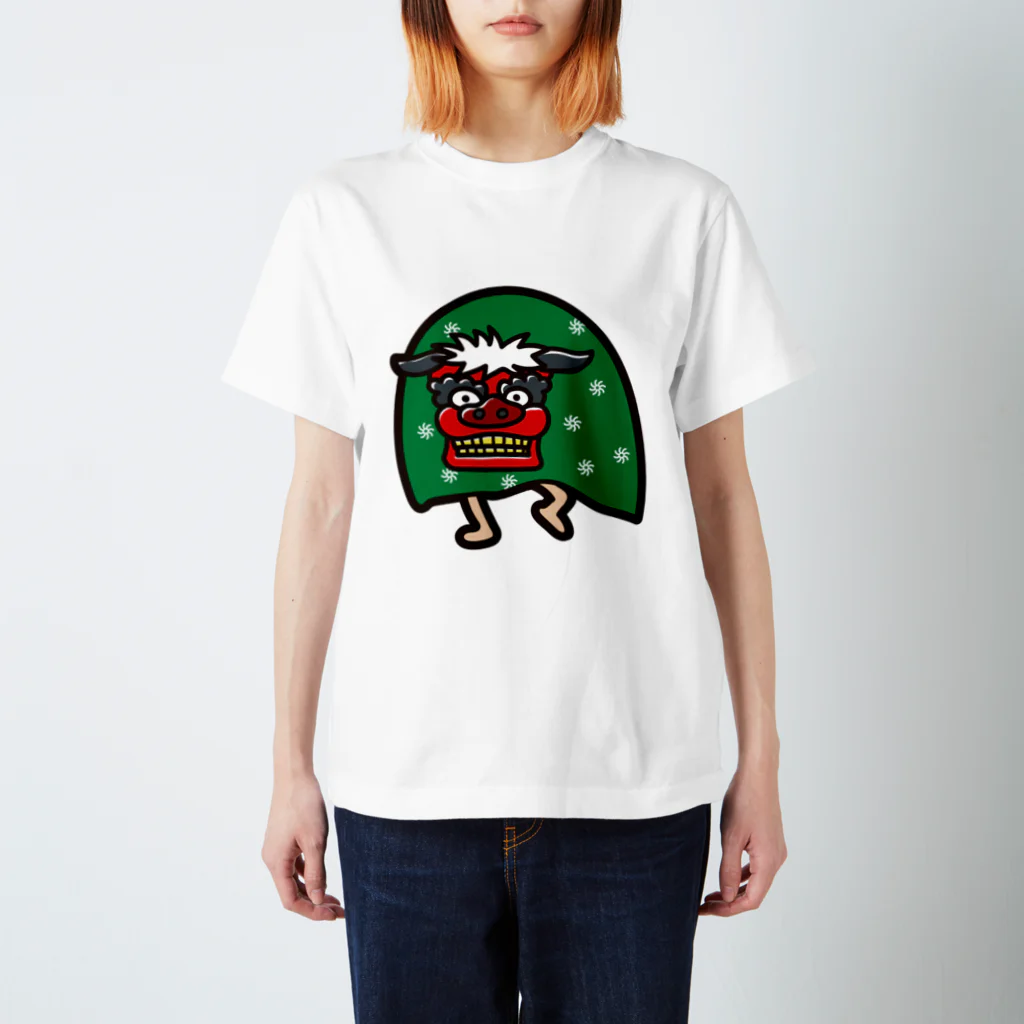 きくのらくがきの獅子舞 スタンダードTシャツ