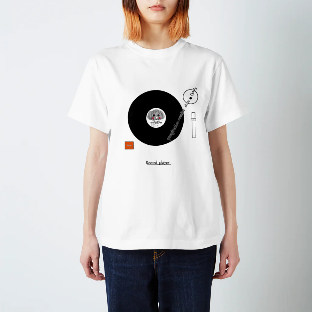 空想.想像や　だぷす。のカヲルさんレコード スタンダードTシャツ