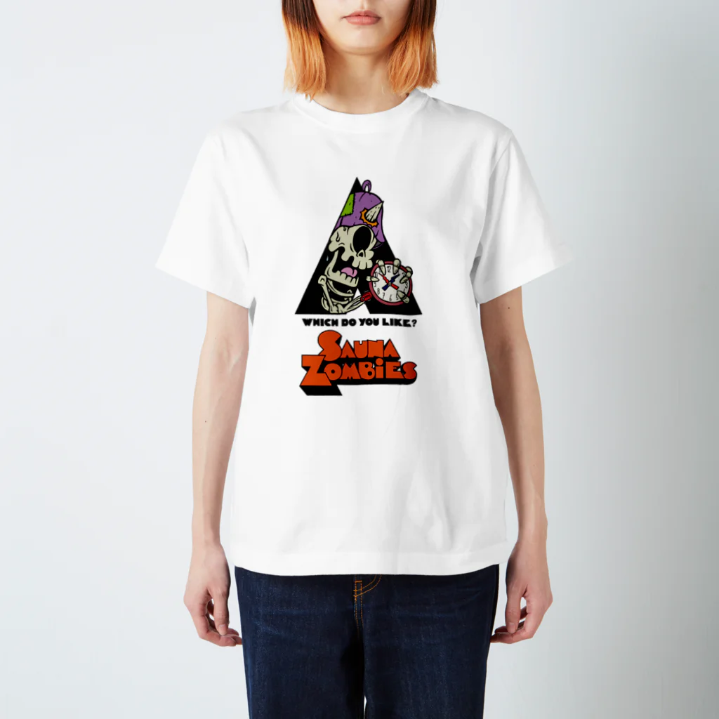 SAUNA ZOMBIESのSAUNA ZOMBIES -which do you like? SIDE:12Minutes World - Regular Fit T-Shirt