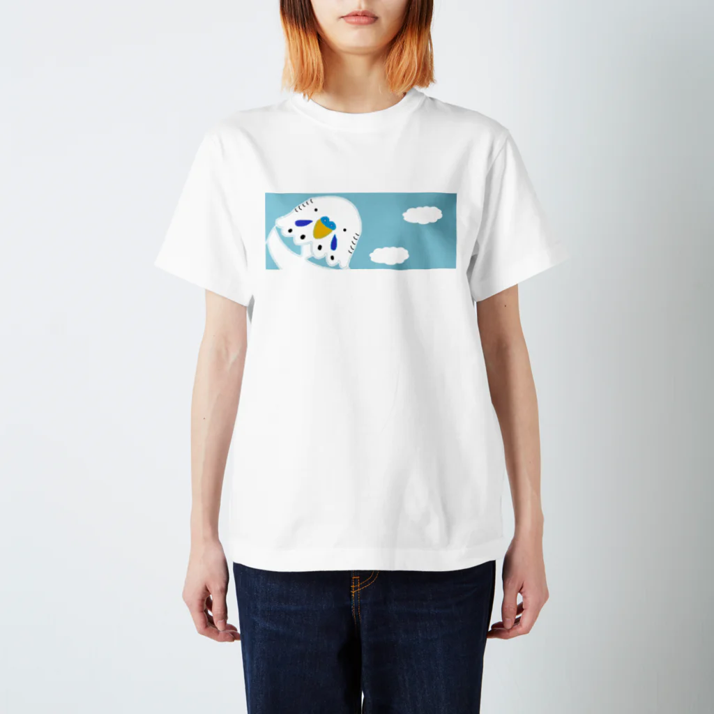 akink(ｱｷﾝｺ)のセキセイインコと空 スタンダードTシャツ