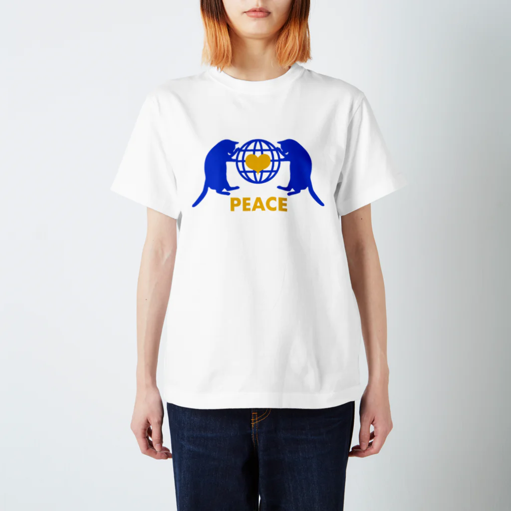 保護猫支援ショップ・パール女将のお宿のpeace  スタンダードTシャツ