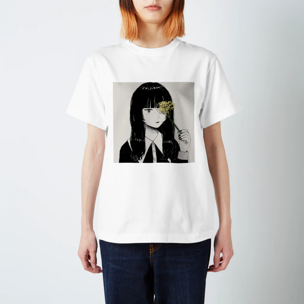 465のカスミソウの女の子 スタンダードTシャツ