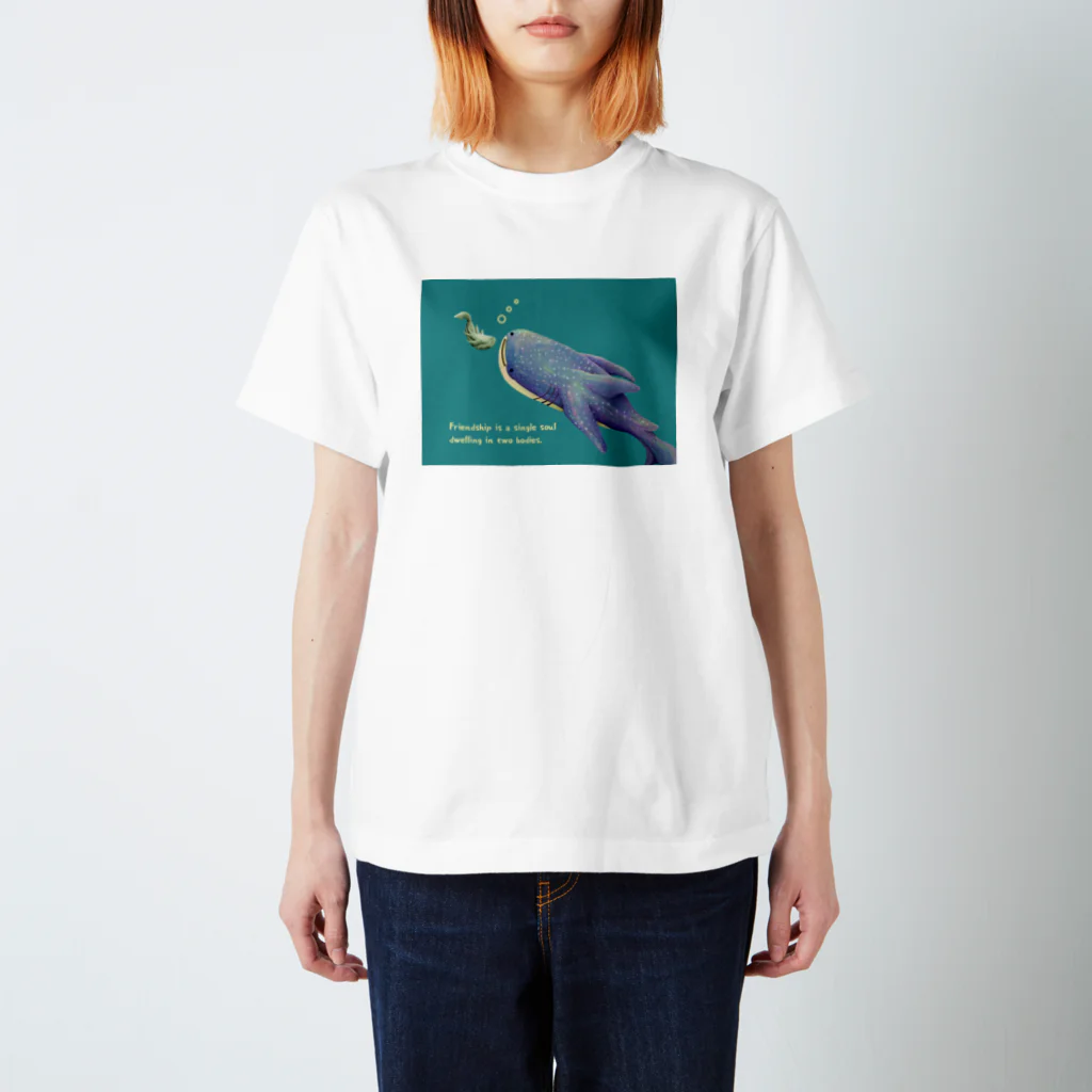 ari designのジンベイザメとコバンザメ スタンダードTシャツ