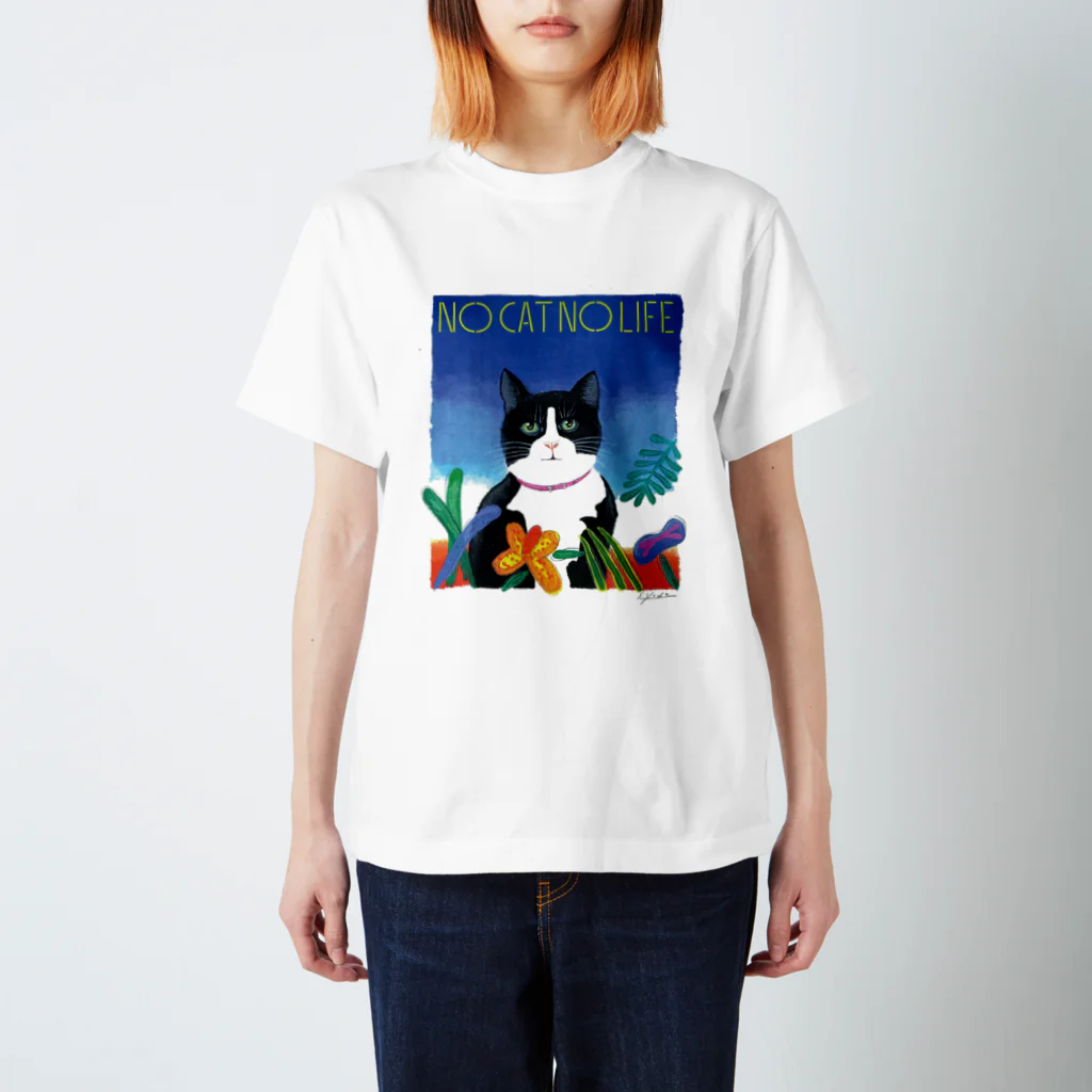 sankaku-yaのNO CAT NO LIFE 2 スタンダードTシャツ