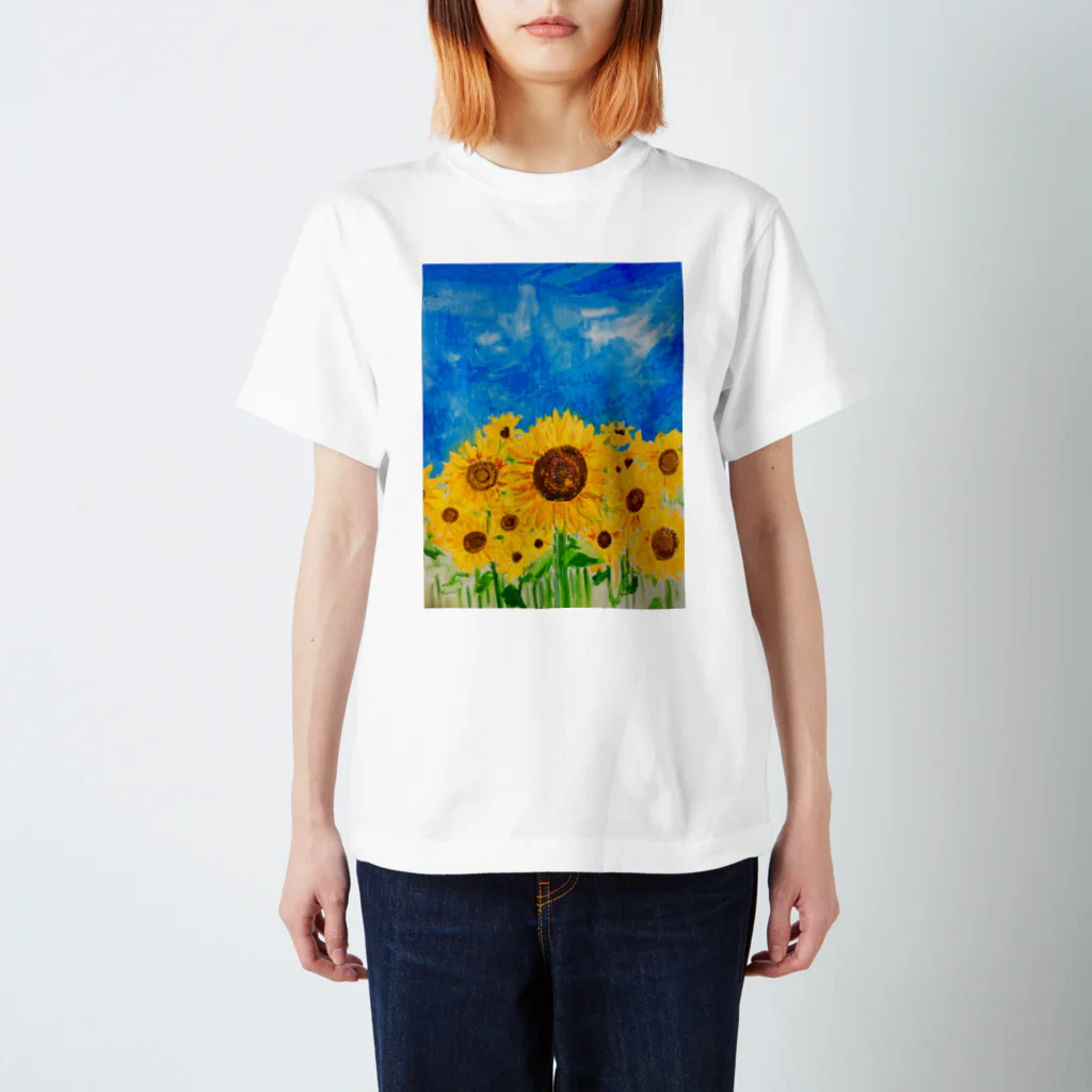 Gaku Okata Original Goodsのsunflowers for ukraine Regular Fit T-Shirt