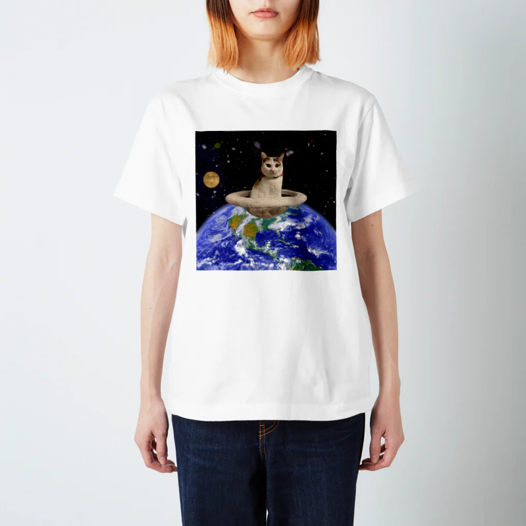 SATAN'S  KITTENSのうに丸水産 宇宙ねこ半袖T スタンダードTシャツ