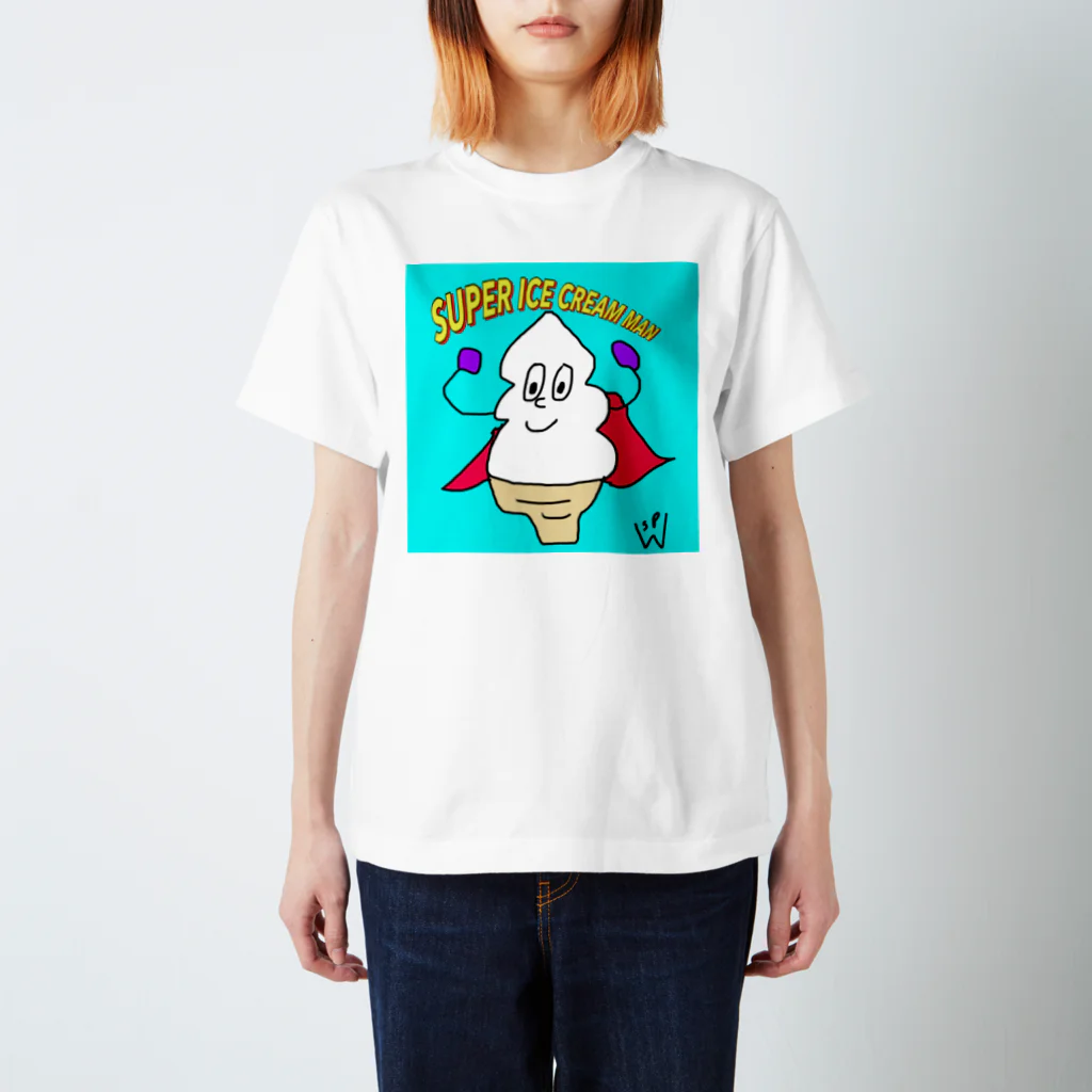 Walton’sのSUPER ICE CREAM MAN 文字入り スタンダードTシャツ