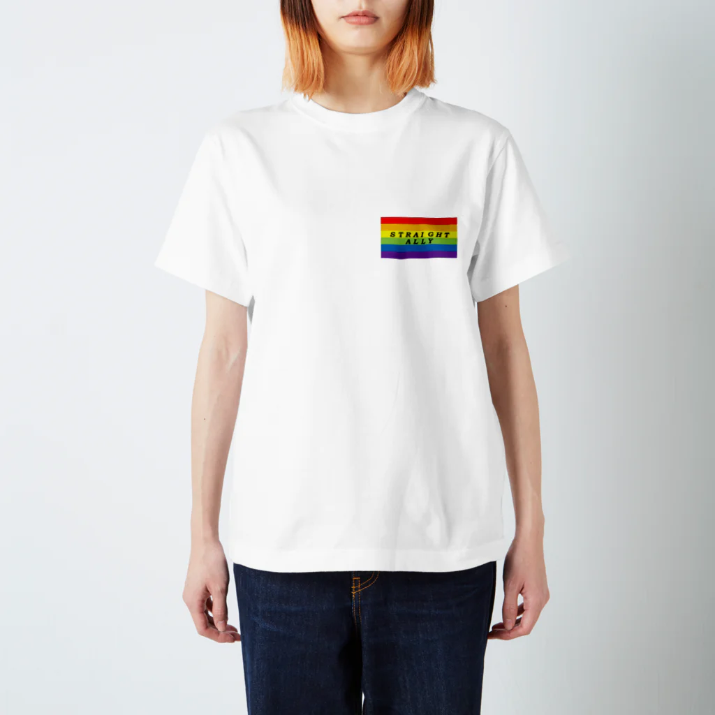 TEXT ANDのSTRAIGHT ALLY Regular Fit T-Shirt