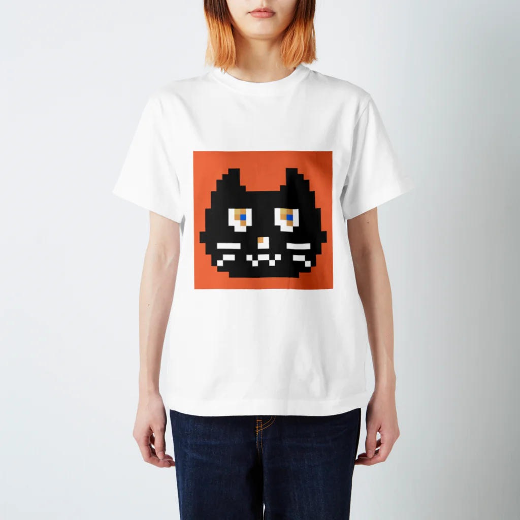 ブロッコリーガール⭐︎ミミの部屋のドッド絵　Kuroneco-boya　黒猫 Regular Fit T-Shirt