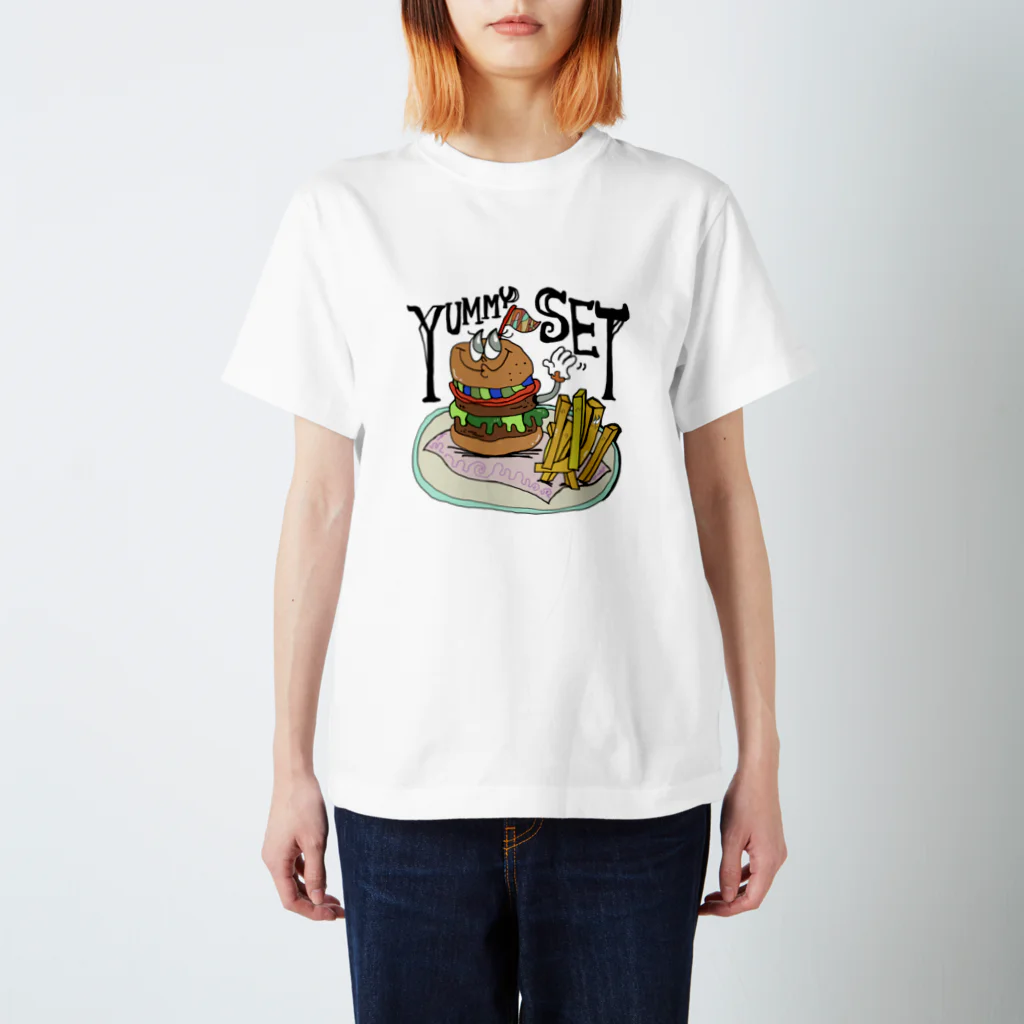 pakpakのハンバーガーヤミーセット⭐︎ スタンダードTシャツ