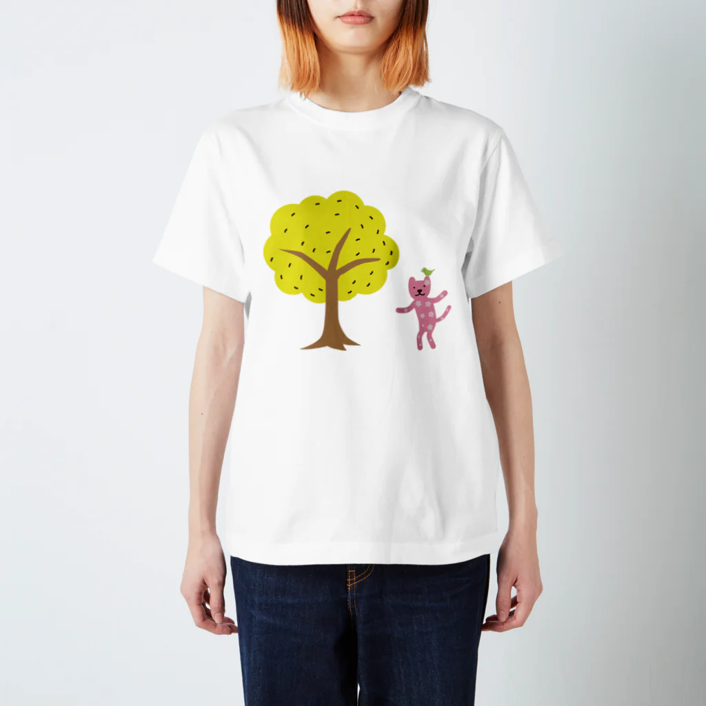 monomawaruのトラさんと花見 Regular Fit T-Shirt