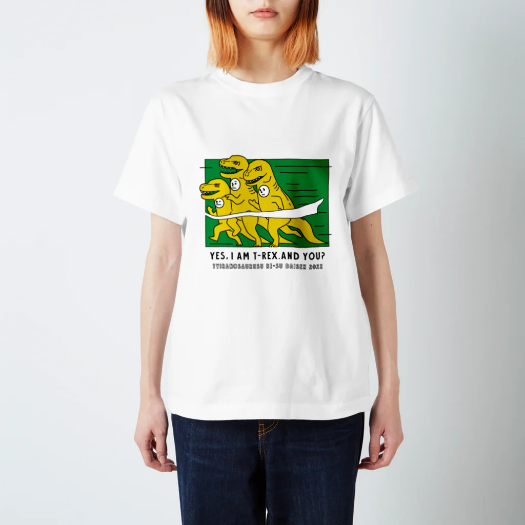 nachoskawamotoのT-REX race 2022 カラーT両面 スタンダードTシャツ