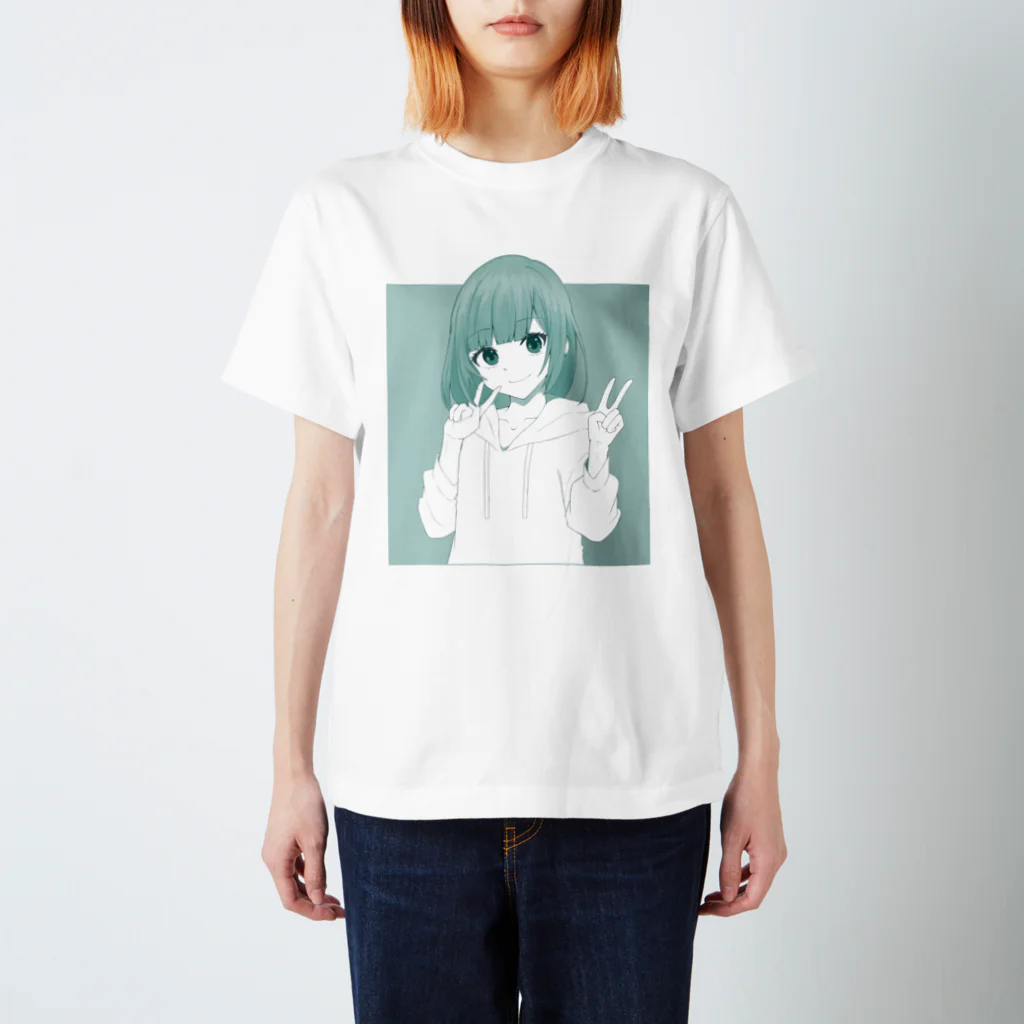 ミントのWピース スタンダードTシャツ