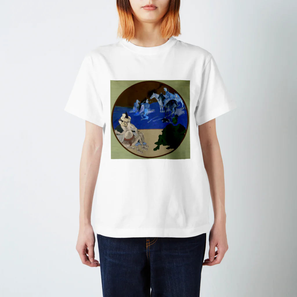 Dog driving through schoolのThe 和風 スタンダードTシャツ