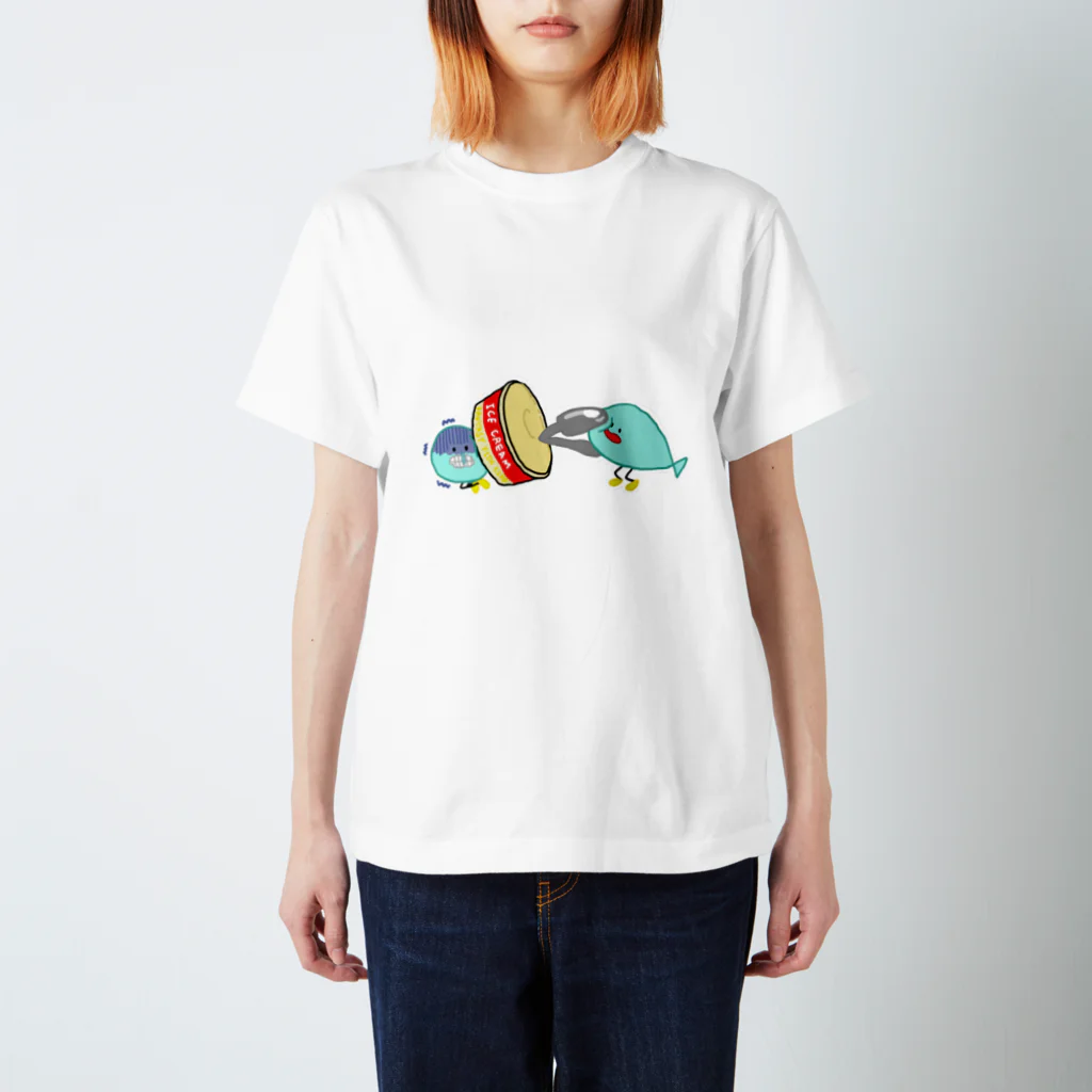 FANTASY FISH LIFEのアイスクリームvsさかな スタンダードTシャツ