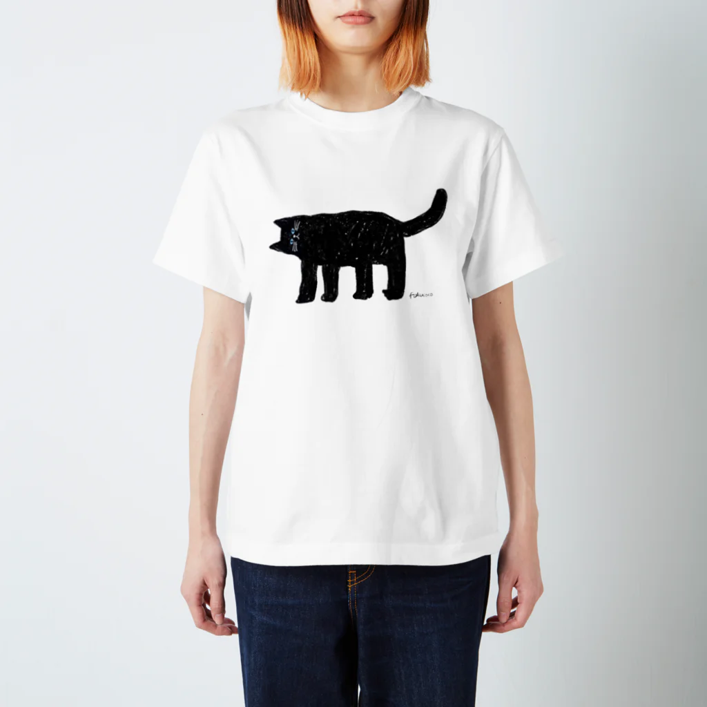 fukucocoの青い目の黒ネコ Regular Fit T-Shirt