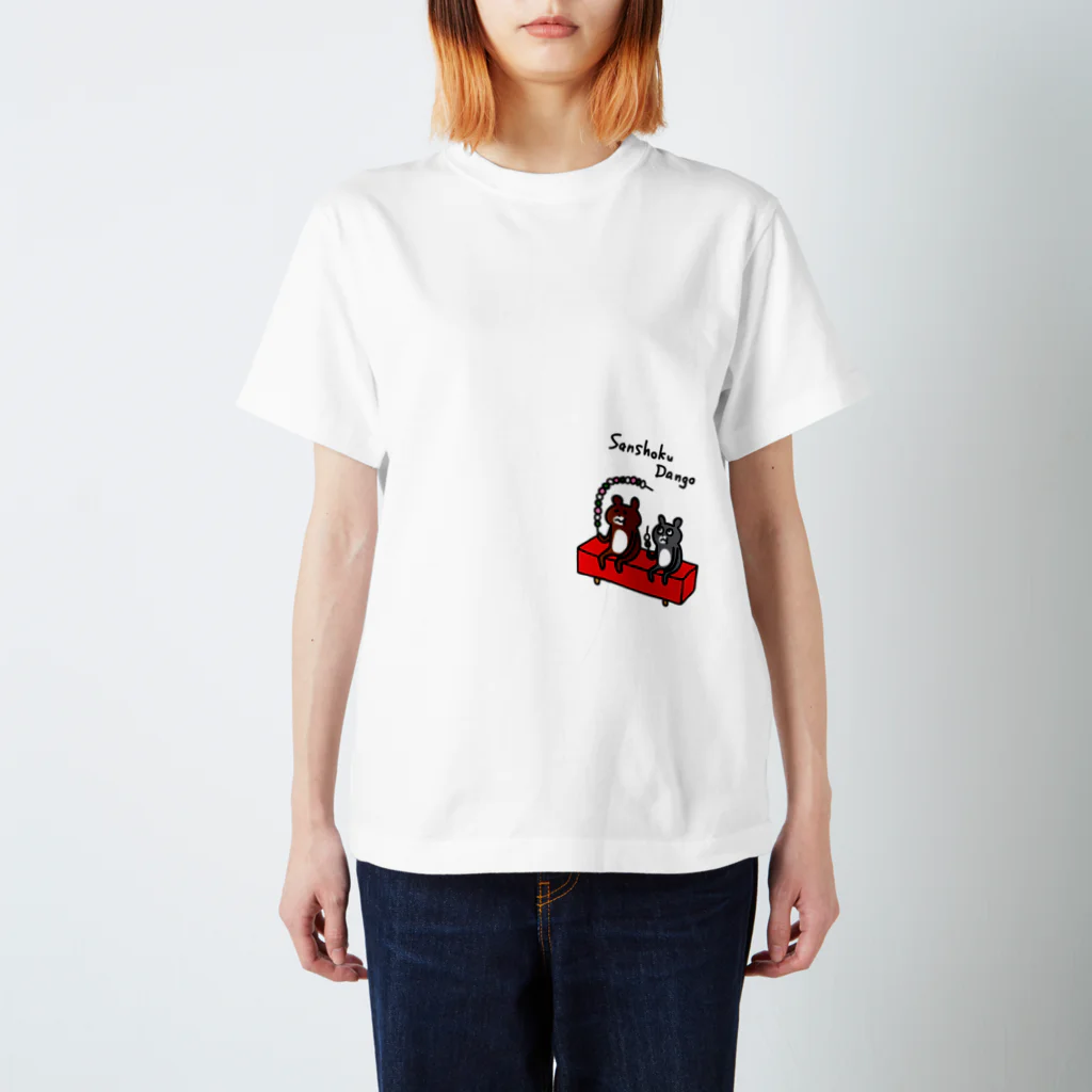 PokuStarのロング三色団子 スタンダードTシャツ