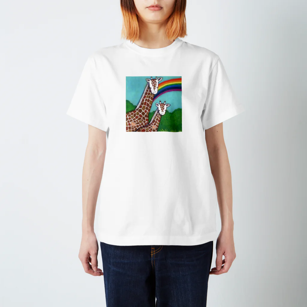 PETDOGSのGiraffe parent and child Regular Fit T-Shirt