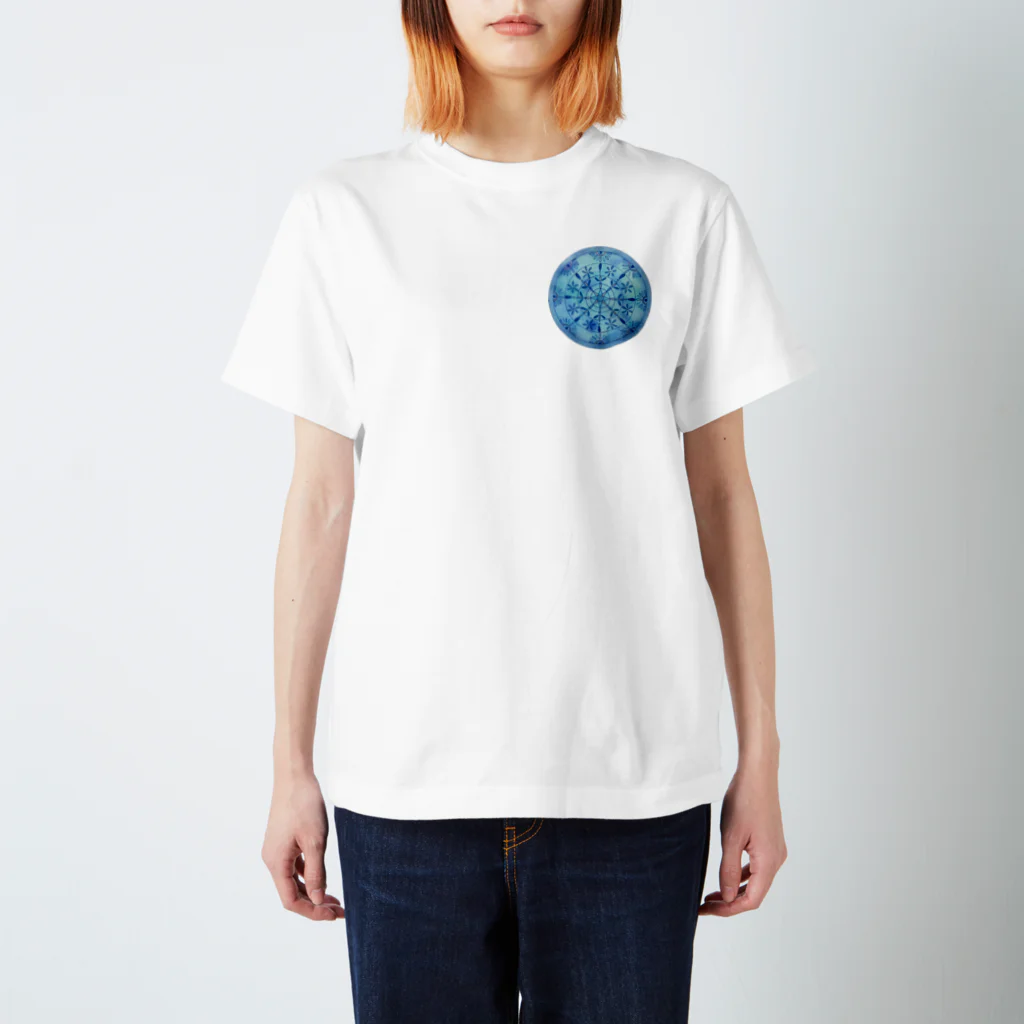 Aquamarineの湧水・清らかな水（曼荼羅） Regular Fit T-Shirt