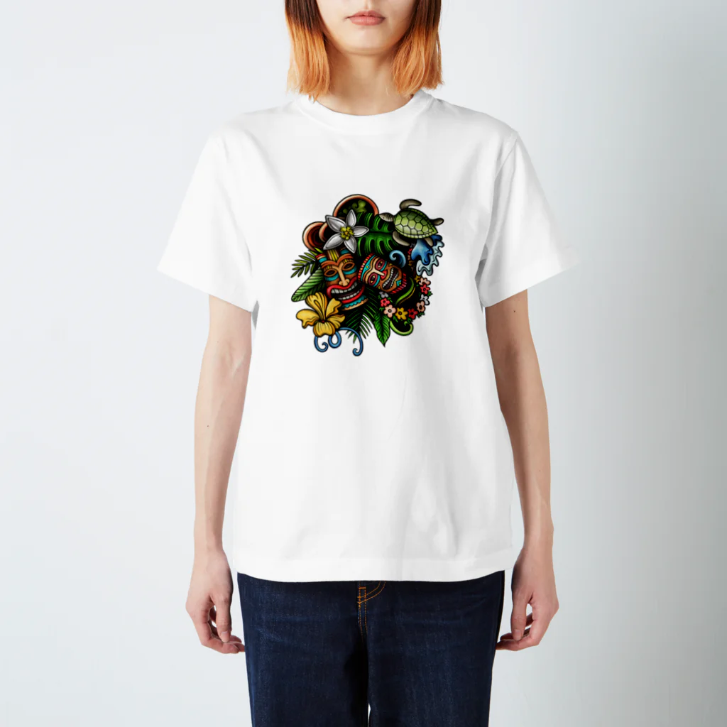 アロハスタイルハワイのハワイアート design06 Regular Fit T-Shirt