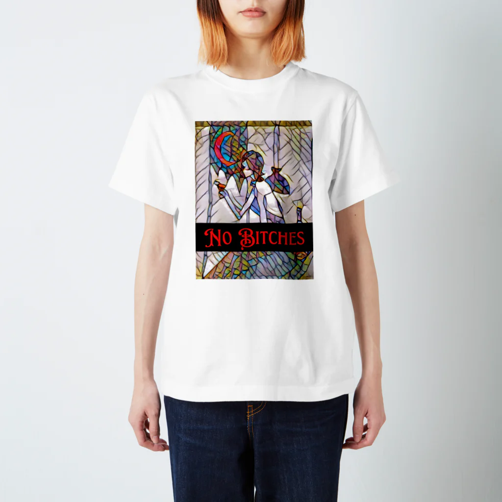 No Bitches 総塾長@REALITYの【LADY】No Bitches Regular Fit T-Shirt