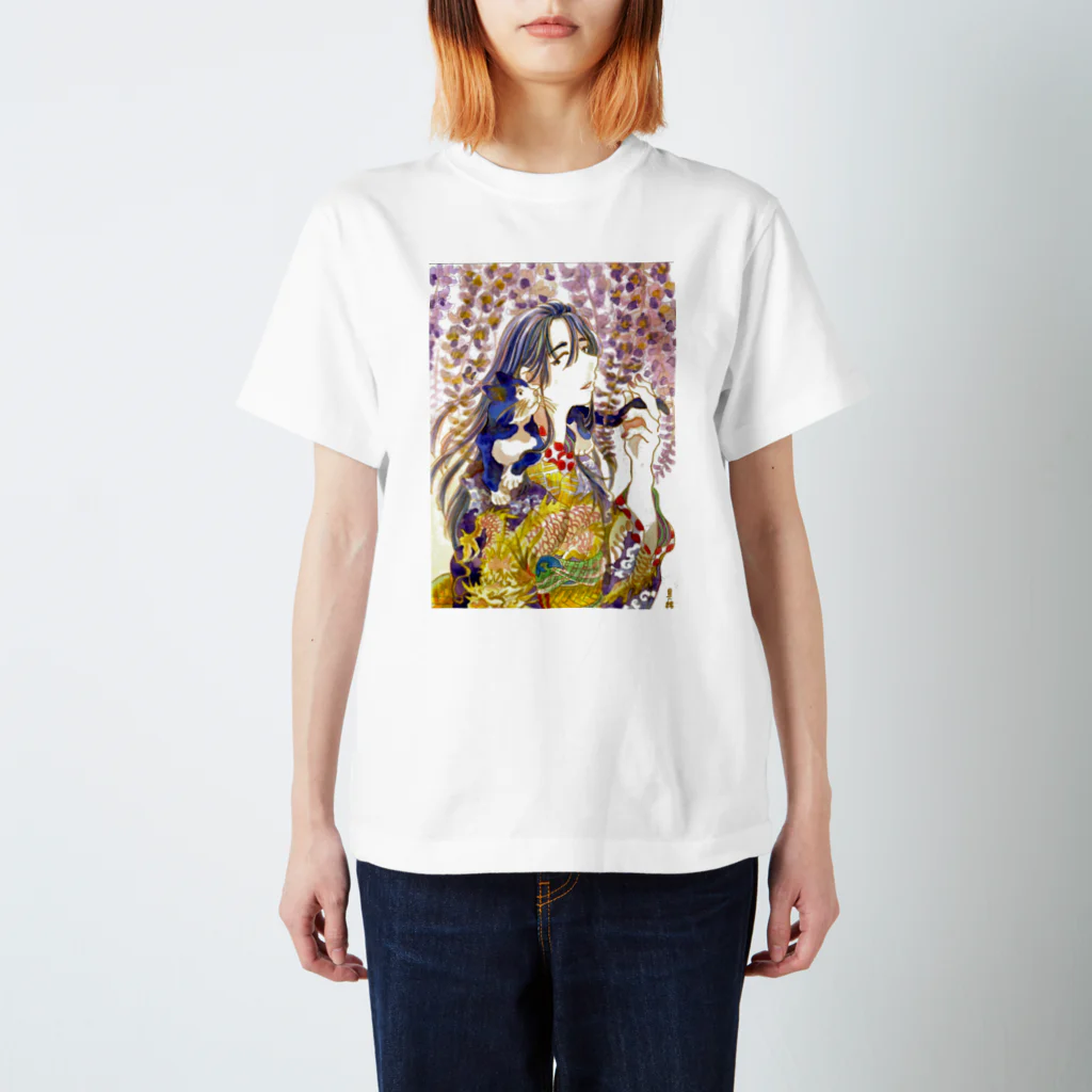 ふさのはじっこの藤と猫 Regular Fit T-Shirt