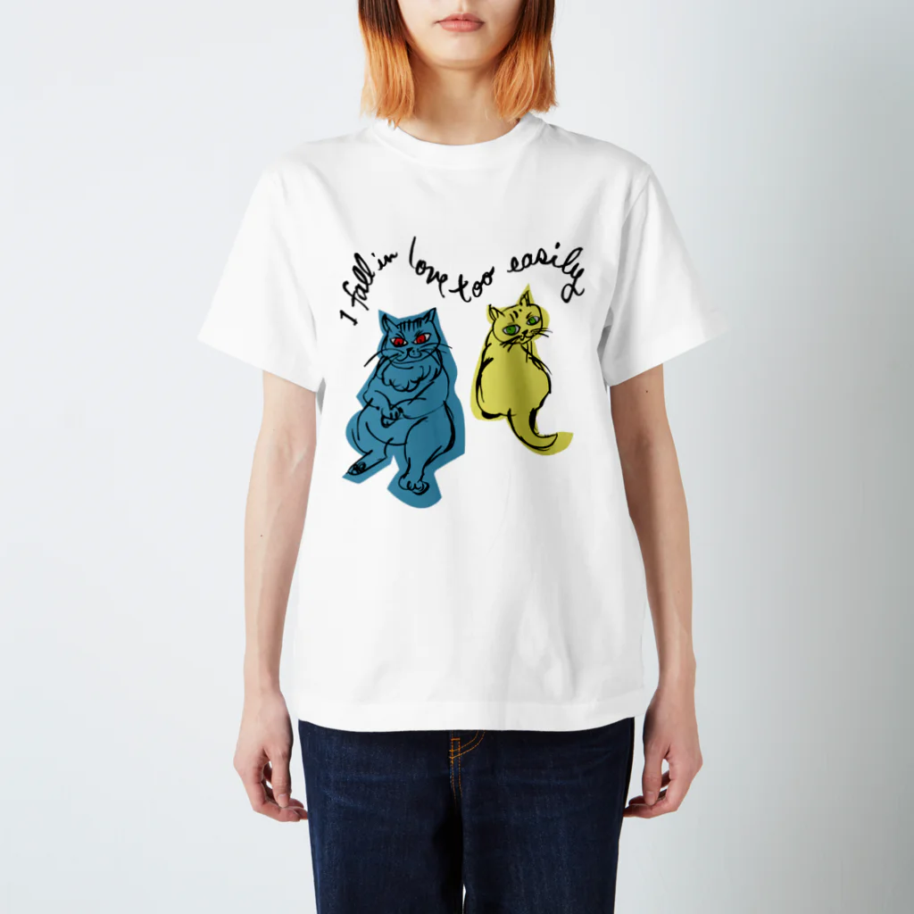 ひなげし商店のI fall in love too easily Regular Fit T-Shirt