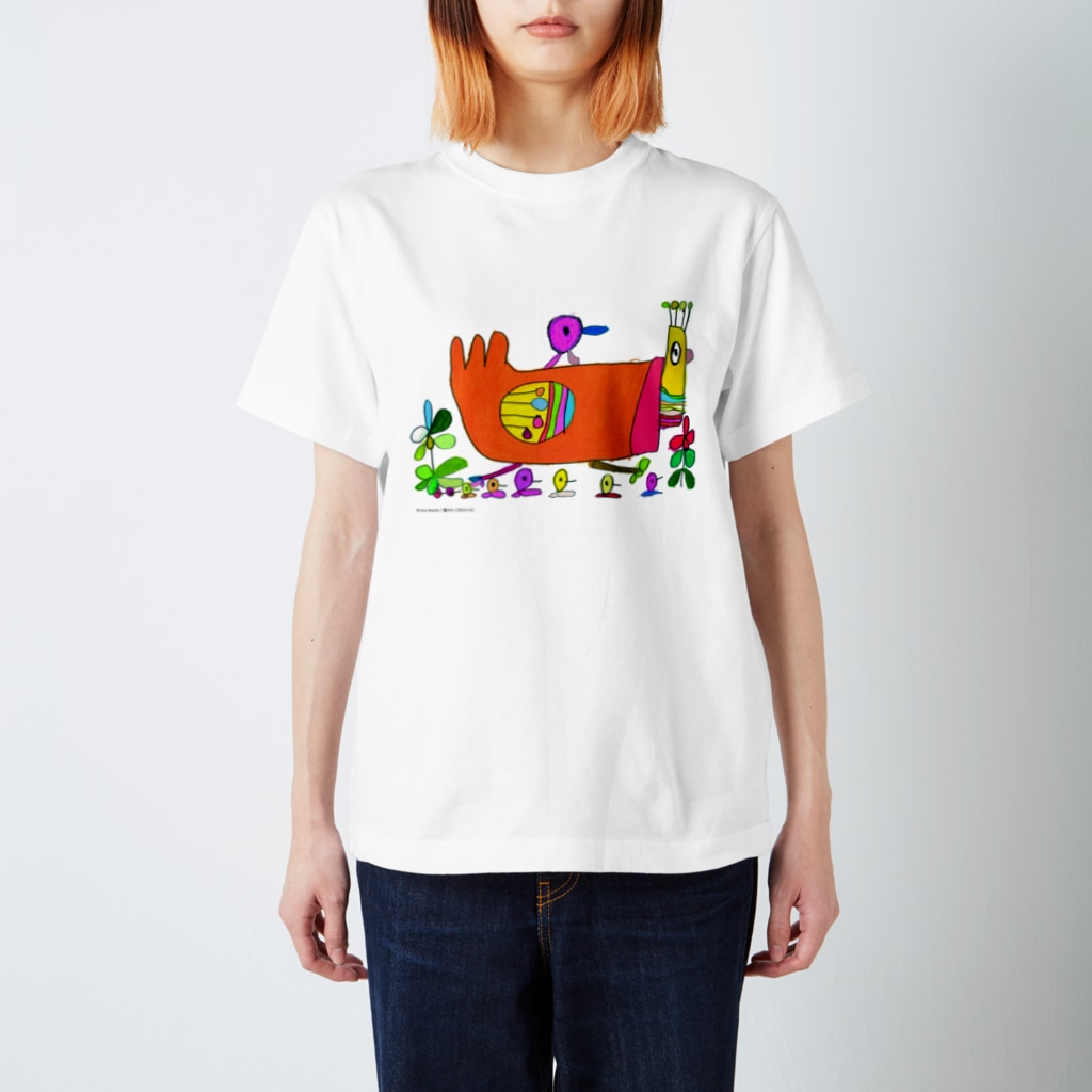 嬉々!! CREATIVEのrisa ikeda / 鳥の親子 Regular Fit T-Shirt
