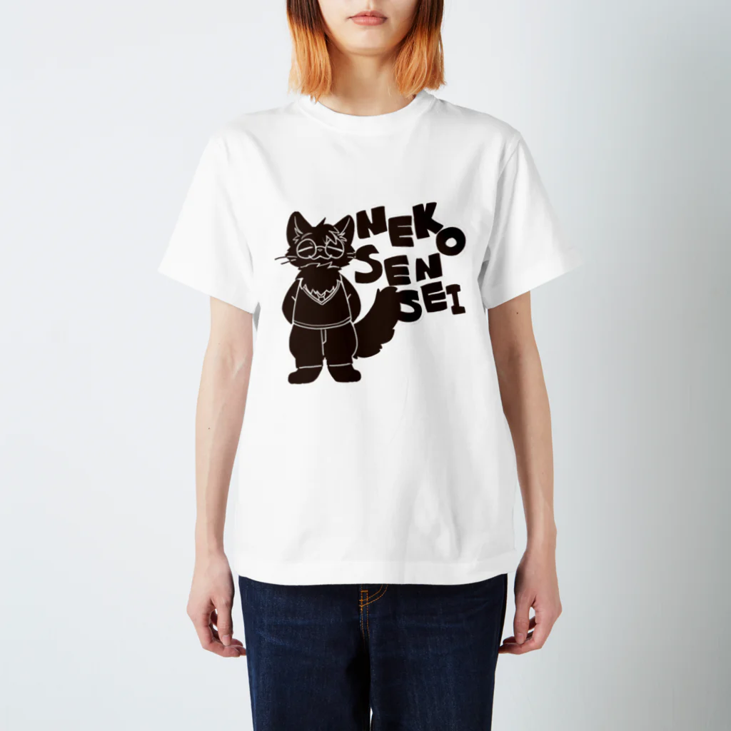 狸の遠吠えのねこ先生 03 スタンダードTシャツ