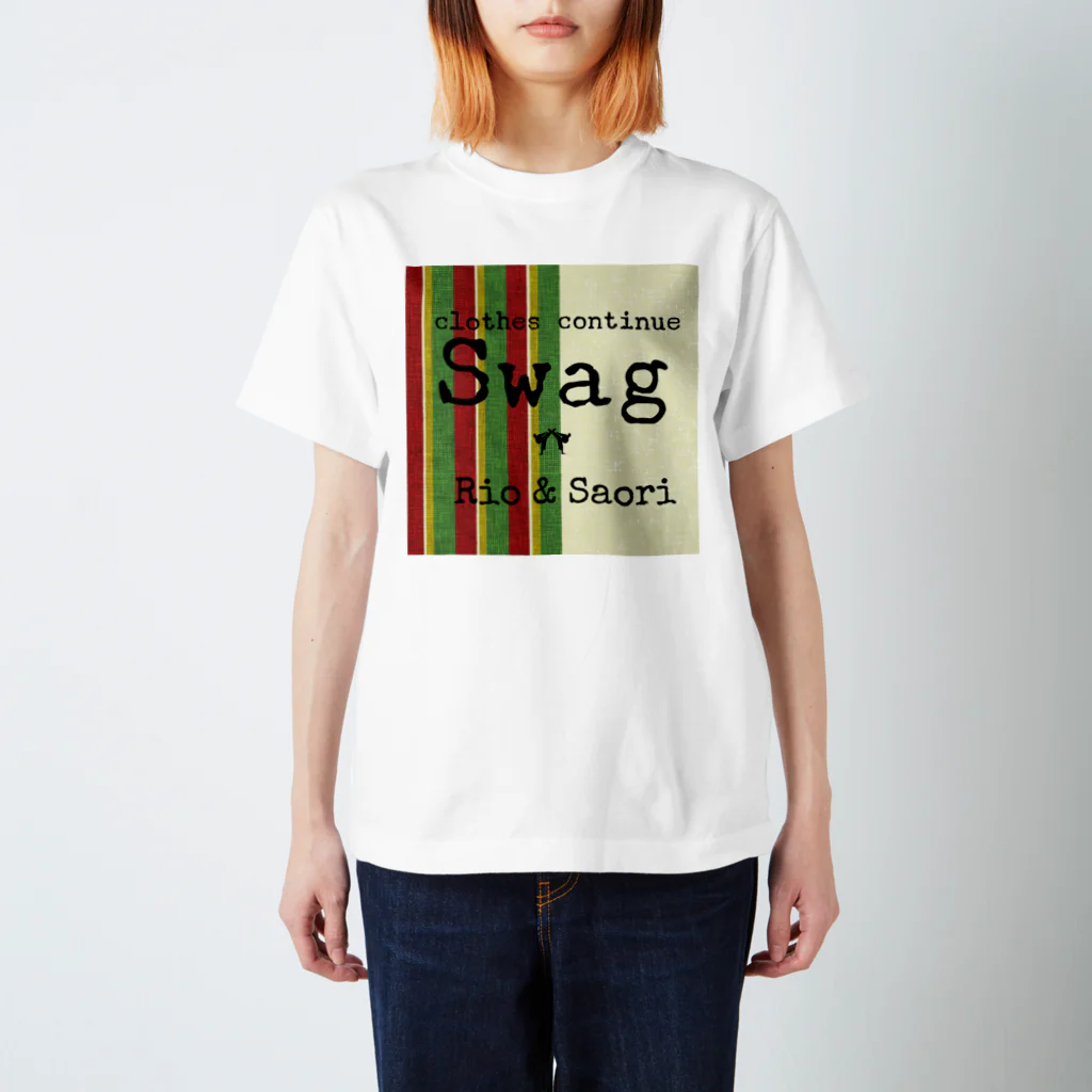 Swagのswagロゴ Tシャツ (Rio & Saori限定モデル) スタンダードTシャツ