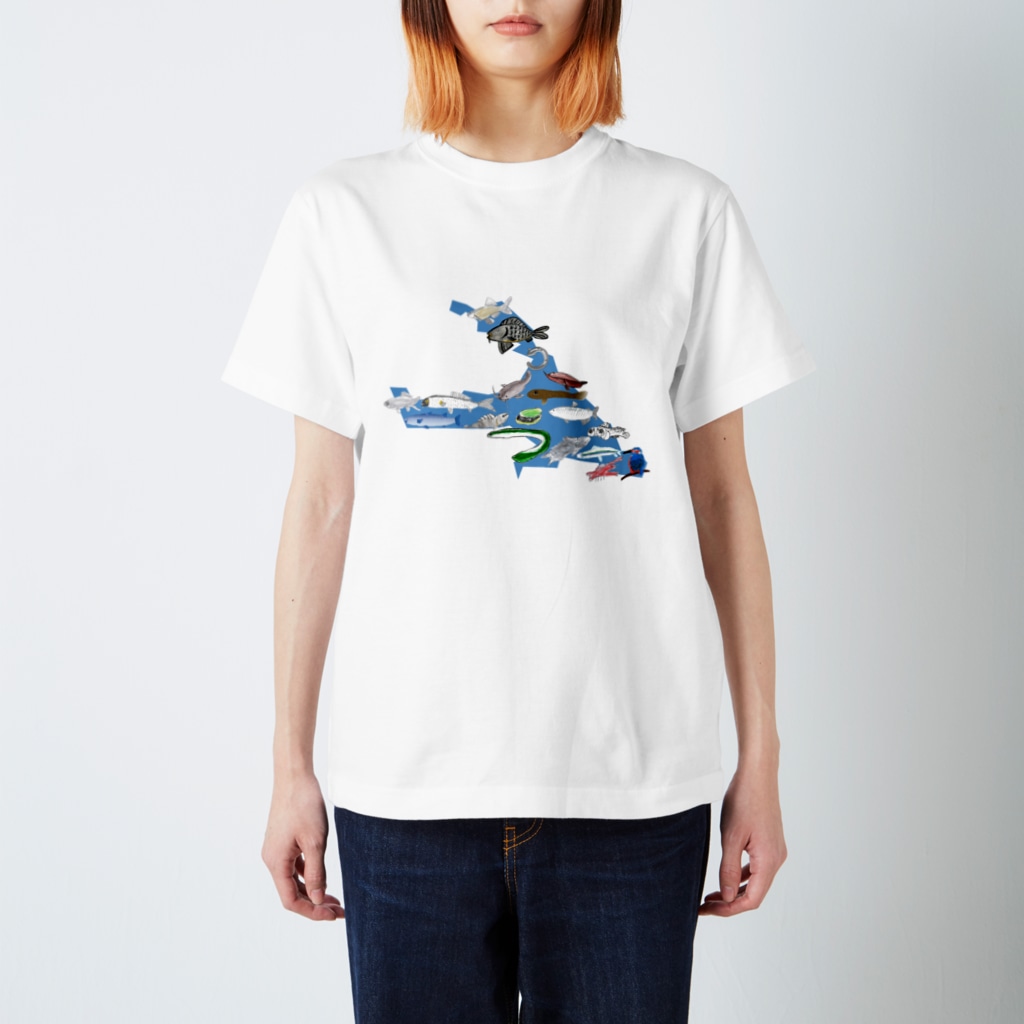 kasumigauraACのみんなで描いた霞ヶ浦の生き物① Regular Fit T-Shirt