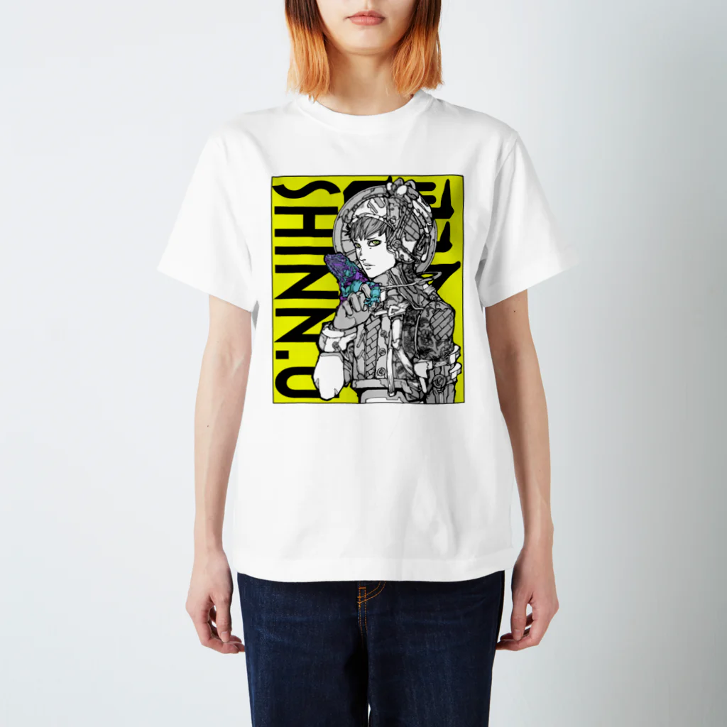 SHINN.U ONLINEのKIIRO（ロゴ黒） スタンダードTシャツ